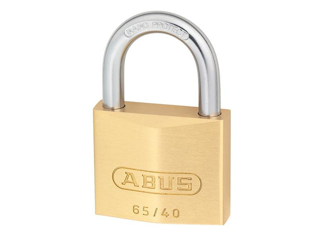 ABUS Mechanical 65/40Mm Brass Padlock Carded