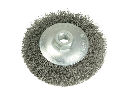 Lessmann Conical Bevel Brush 100Mm M14 Bore 0.35 Steel Wire