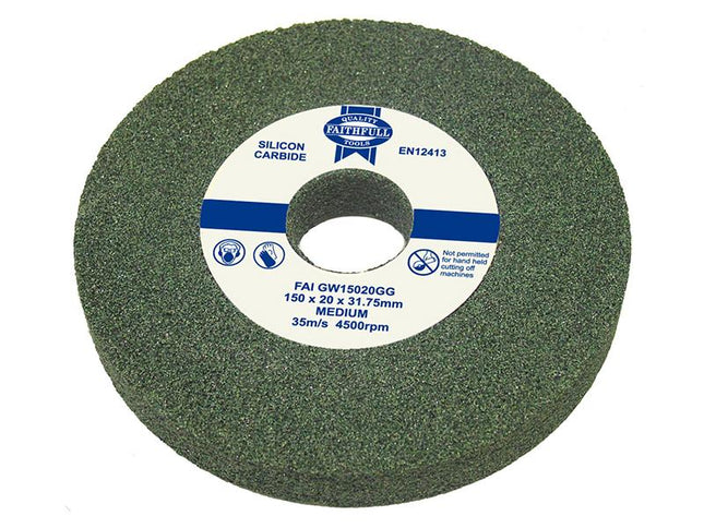 Faithfull General Purpose Grinding Wheel 150 X 16Mm Green Grit