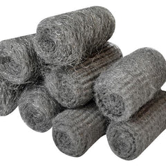 Faithfull Steel Wool, Assorted Grades 20G Rolls (Pack 8)