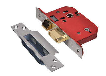 Union Strongbolt 22Wcs Mortice Bathroom Lock Stainless Steel 81Mm 3In Visi