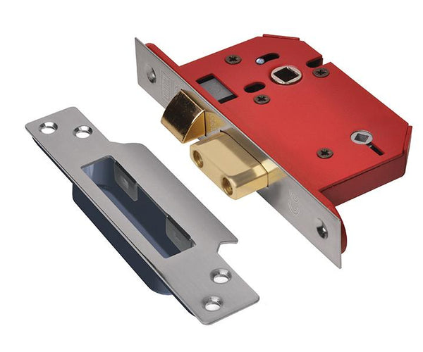 Union Strongbolt 22Wcs Mortice Bathroom Lock Stainless Steel 81Mm 3In Visi
