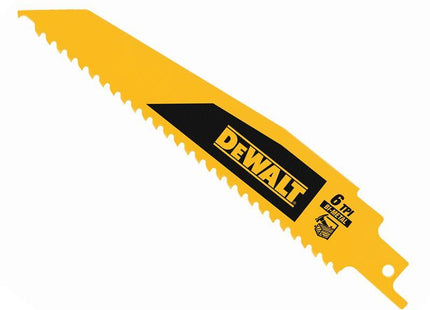 DEWALT Bi-Metal Wood Demolition Reciprocating Blade 152mm x 6 TPI (Pack 5)