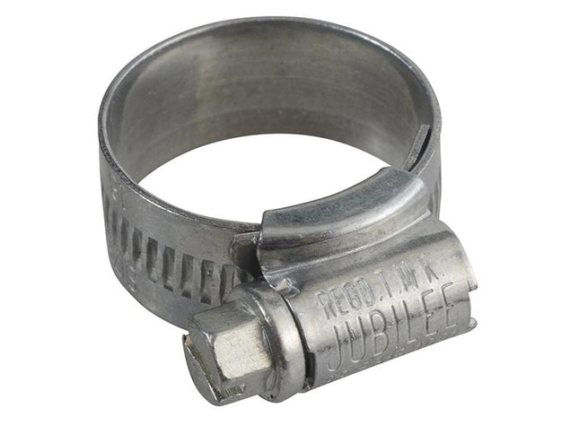 Jubilee (Size 0X)  Zinc Protected Hose Clip 18 - 25Mm (3/4 - 1In)