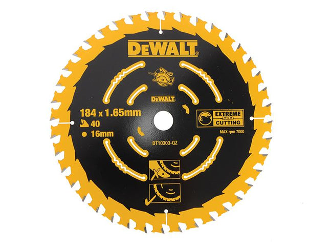 DEWALT Extreme Framing Circular Saw Blade 184 X 16Mm X 40T