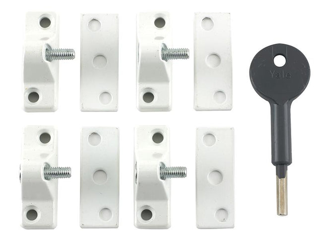 Yale Locks 8K118 Economy Window Lock White Finish Pack Of 4 Visi