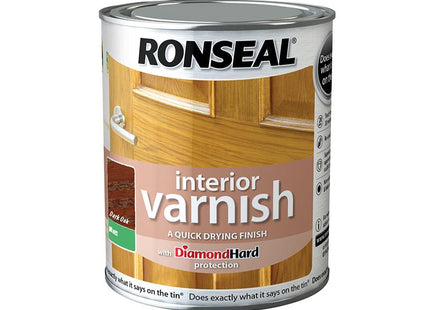 Ronseal Interior Varnish Quick Dry Matt Dark Oak 750Ml