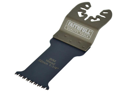 Faithfull Premium Arc Cut Hardwood Bi-Metal Blade 32Mm