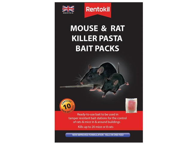 Rentokil Mouse & Rat Killer Pasta Bait 10 Sachets