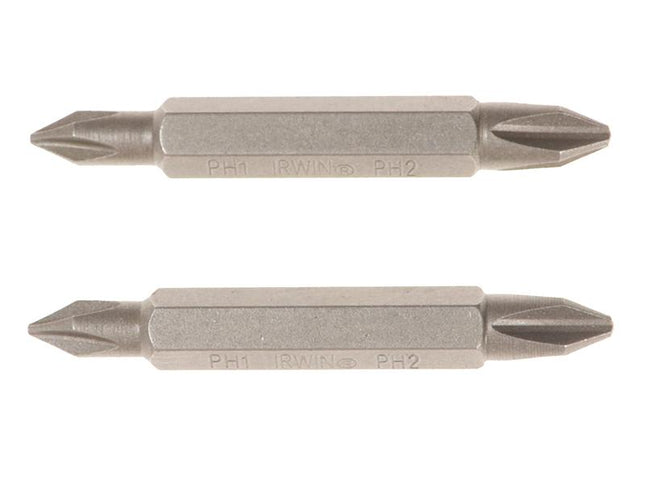 IRWIN Screwdriver Bits Ph2 / Ph2 Double Ended 50Mm Pack Of 2