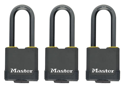 Master Lock Excell Weather Tough 45Mm Padlock 4-Pin- Keyed Alike X 3