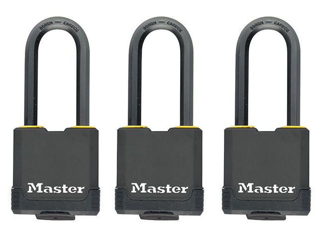 Master Lock Excell Weather Tough 45Mm Padlock 4-Pin- Keyed Alike X 3