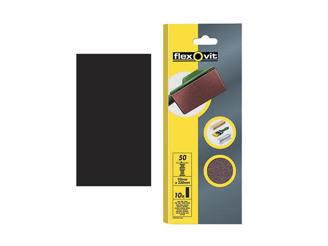 Flexovit 1/2 Sanding Sheets Orbital Plain Medium 80 Grit (Pack Of 10)