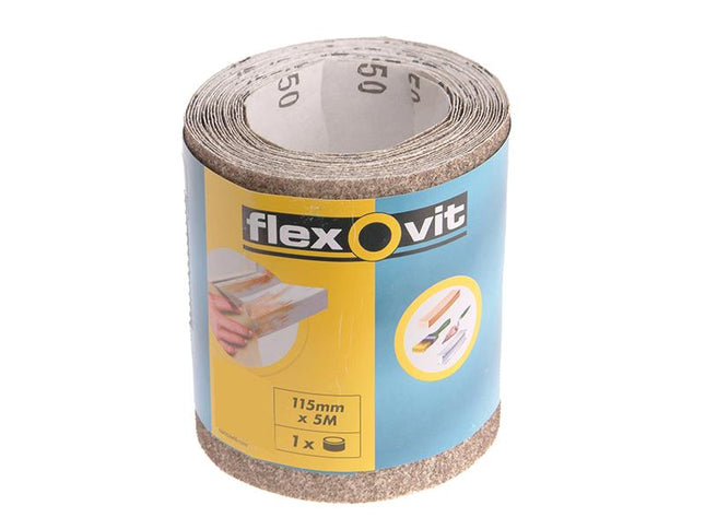 Flexovit General Purpose Sanding Roll 115Mm X 5M Coarse 80G