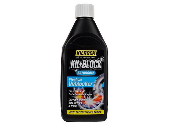 Kilrock Kil-Block Bathroom Plughole Unblocker 500Ml