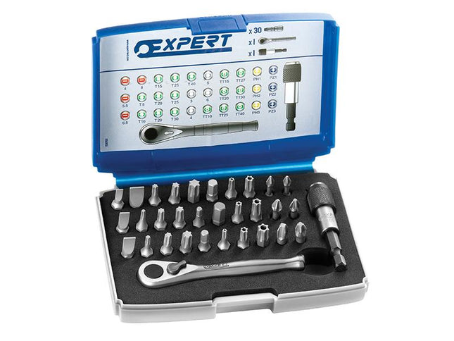 Expert 1/4In Bit Set 32 Piece + Accessories