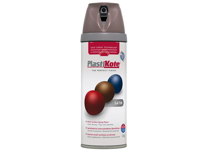 Plastikote Twist & Spray Satin Cappuccino 400Ml