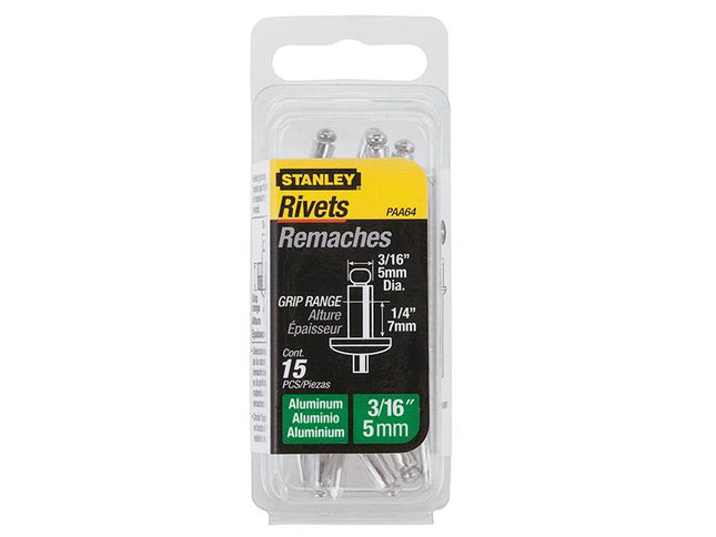 Stanley Tools 1-Paa64 Aluminium Rivets Medium 5Mm (15)