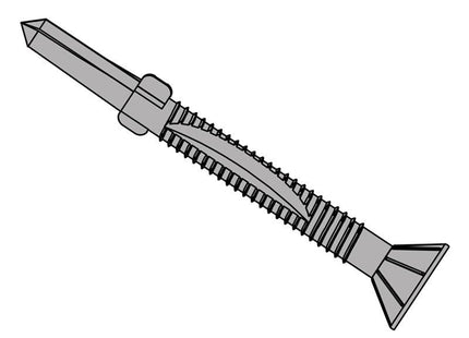 Forgefix Techfast Timber To Steel Csk/Wing Screw No.5 Tip 5.5 X 150Mm Box 50