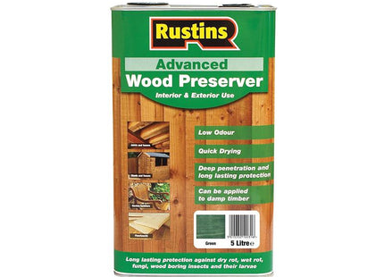 Rustins Quick Dry Advanced Wood Protector Green 5 Litre