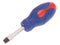 Faithfull Soft Grip Stubby Screwdriver Flared Slotted Tip 6.5 X 38Mm
