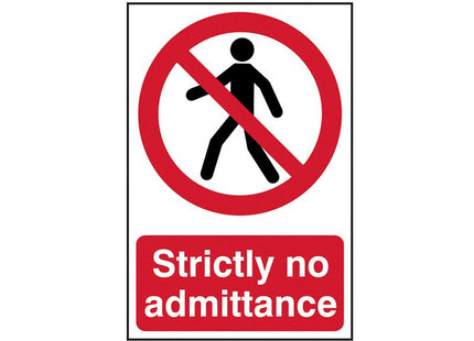 Scan Strictly No Admittance - Pvc 200 X 300Mm