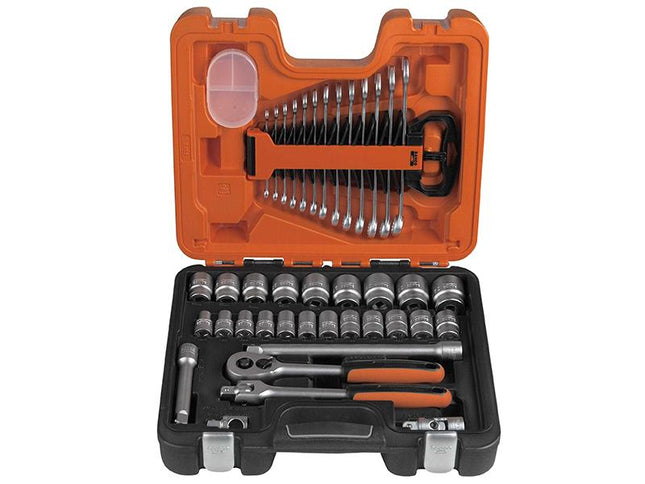 Bahco S400 Socket & Spanner Set Of 40 Metric 1/2In Drive