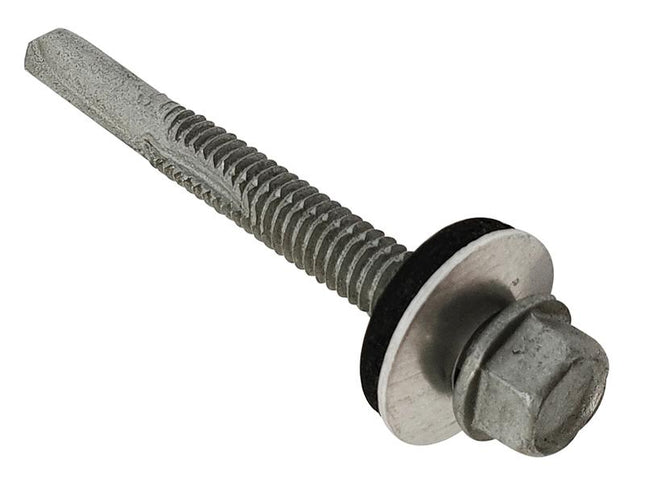 Forgefix Techfast Roofing Sheet To Steel Hex Screw & Washer No.5 Tip 5.5 X 65Mm Box 100