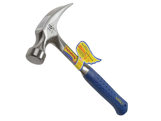 Estwing E3/16S Straight Claw Hammer - Vinyl Grip 450G (16Oz)