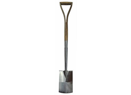Faithfull Prestige Stainless Steel Border Spade Ash Handle