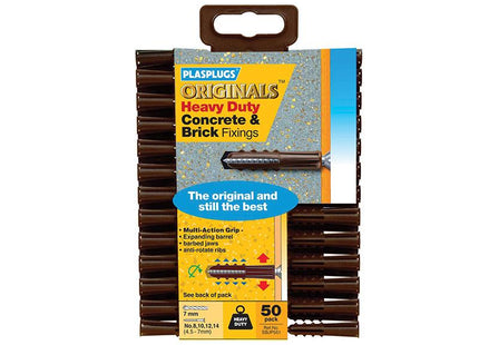 PLASPLUGS Sbjp551 Heavy-Duty Fixings (50)