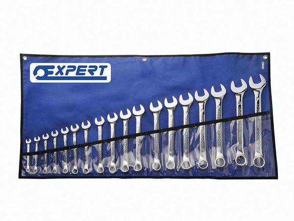 Expert Combination Spanner Set With Tool Roll, 18 Piece
