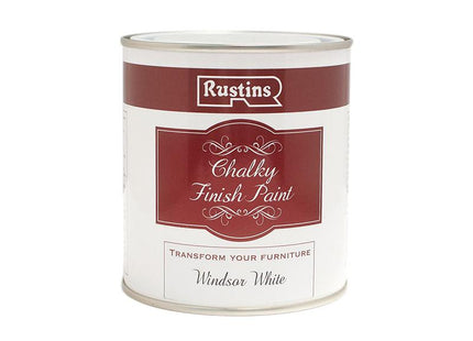 Rustins Chalky Finish Paint Windsor White 250Ml