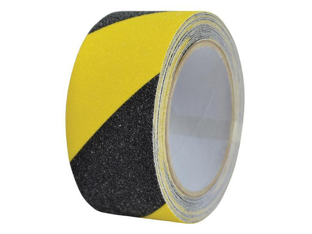 Faithfull Anti-Slip Tape Black/Yellow 50Mm X 5M