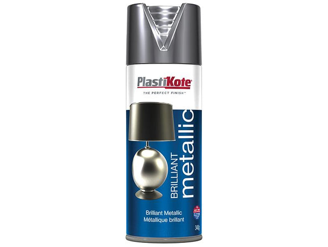 Plastikote Brilliant Metallic Spray Silver 400Ml