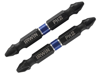 IRWIN Impact Double Ended Screwdriver Bits Phillips Ph2 60Mm Pack Of 2