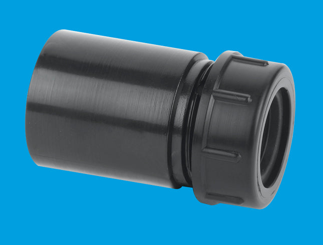 McAlpine R16-BL 1¼" x 19/23mm Reducer in ABS Black