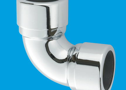 McAlpine 32A-CB Chrome Plated Brass 90° Compression Bend 32mm