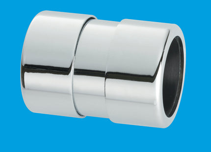 McAlpine 32G-CB Chrome Plated Brass Compression Straight Connector 32mm