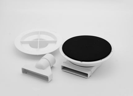 McAlpine Slimline Floor Gully With Non-Return Valve 2 Piece White Cover