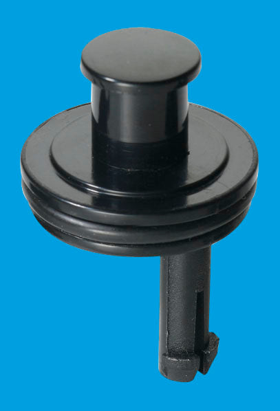 McAlpine BP2-CAP Black Plastic Captive Plug - 1¾" diameter (for 1½" waste)