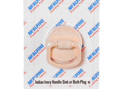 McAlpine CARD-10 Indian Ivory Handle Sink Or Bath Plug - BP2H-II