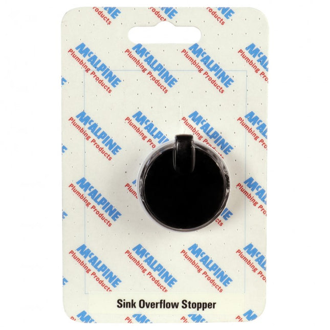 McAlpine CARD-19 Sink Overflow Stopper - O/FSTOP-BL