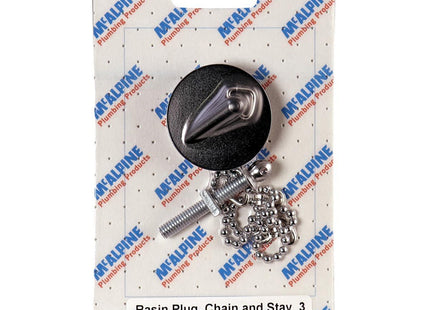 McAlpine CARD-3 Basin Plug, Chain & Stay - BP3 + CH10