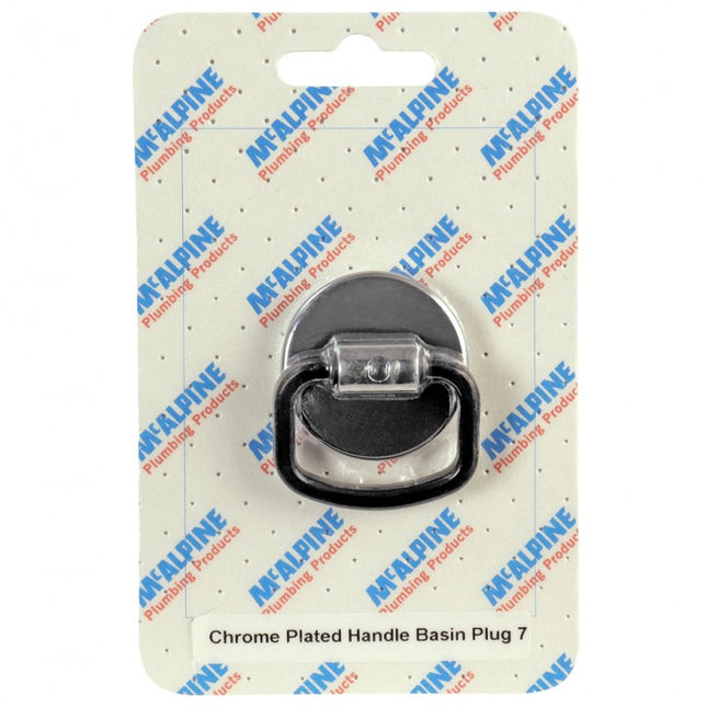 McAlpine CARD-7 Chrome Plated Handle Basin Plug - CP1H