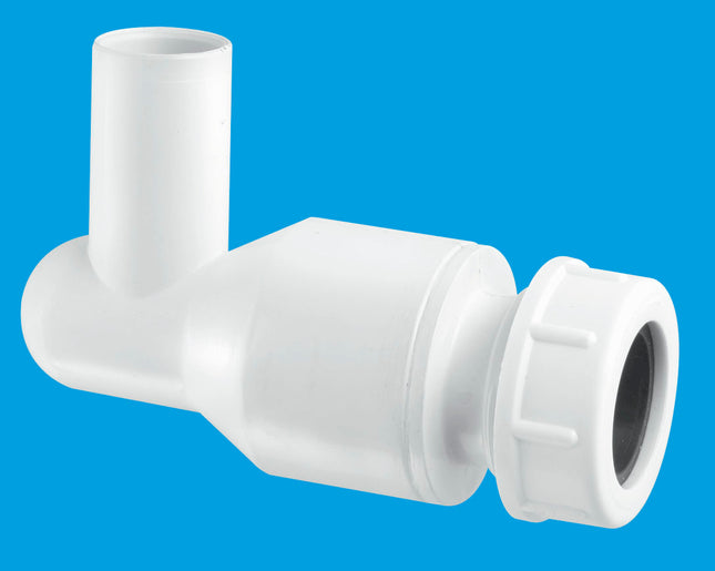 McAlpine R29-NRV 90° Elbow with integral Non-Return Valve Plain Tail Inlet x 19/23mm Universal Outlet