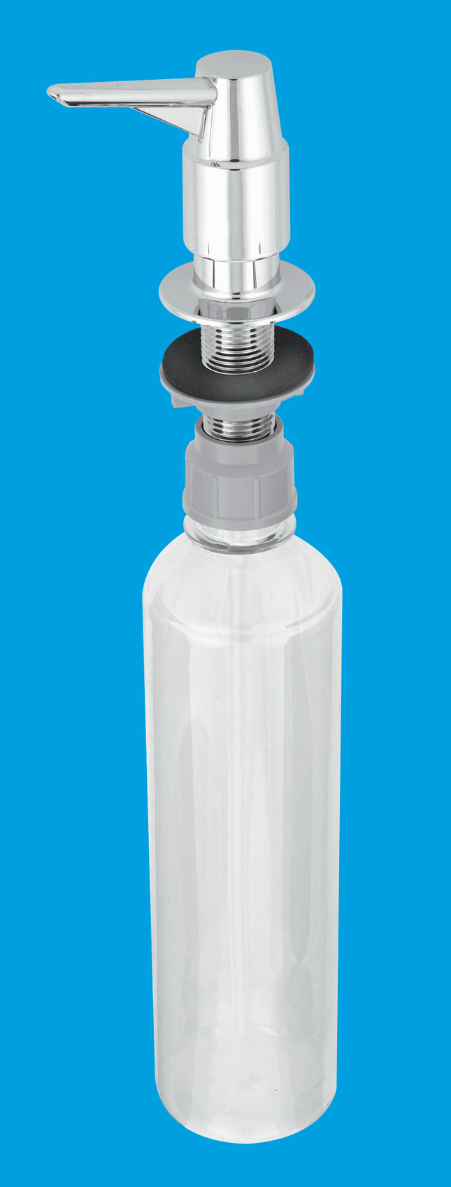 McAlpine SOAP-CP Soap Dispenser for Sink:½ litre bottle with Chrome Plated Plastic Top