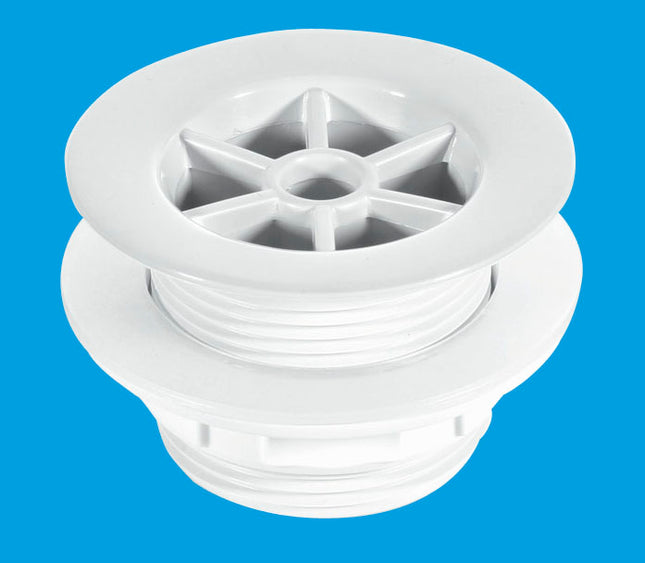 McAlpine WS5 1½" Shower Waste: 70mm White Plastic Flange x 1½" Tail: Backnut Model