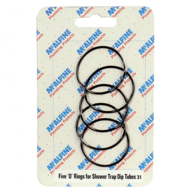 McAlpine CARD-31 Five O Rings For Shower Traps