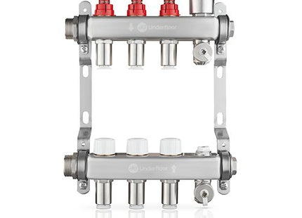 John Guest Speedfit Lowfit 3 Port Manifold Stainless Steel (12mm Connections)